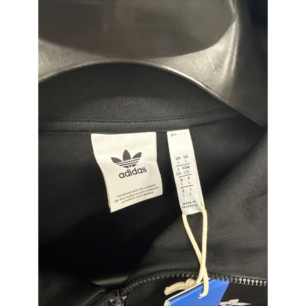 Adidas Men's Black 1/4 Zip Collared Track Top Size Large Brand NWT Retail $80 - Picture 2 of 5